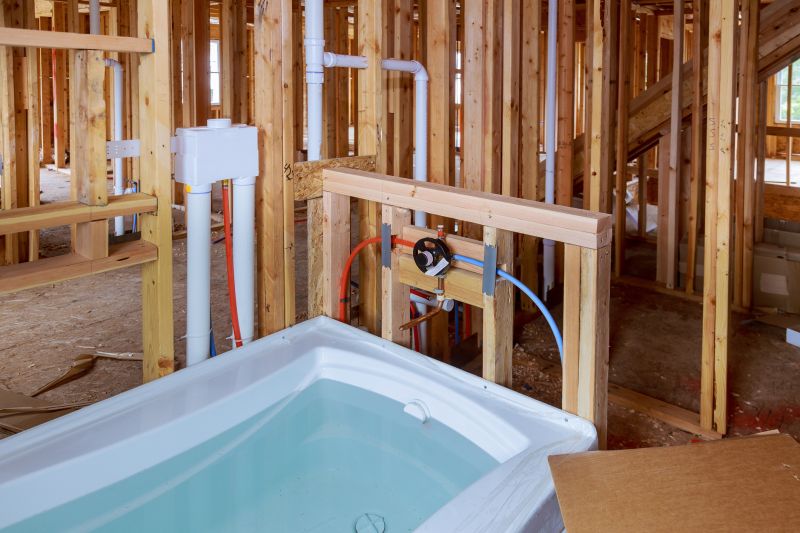 Close-up of Bathtub Installation Process